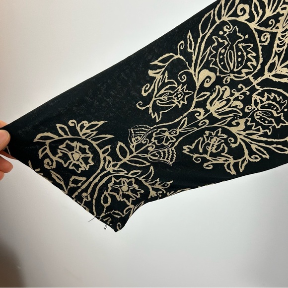 Lucky Brand Black and Cream Patterned Blouse Size 3X - Picture 5 of 11